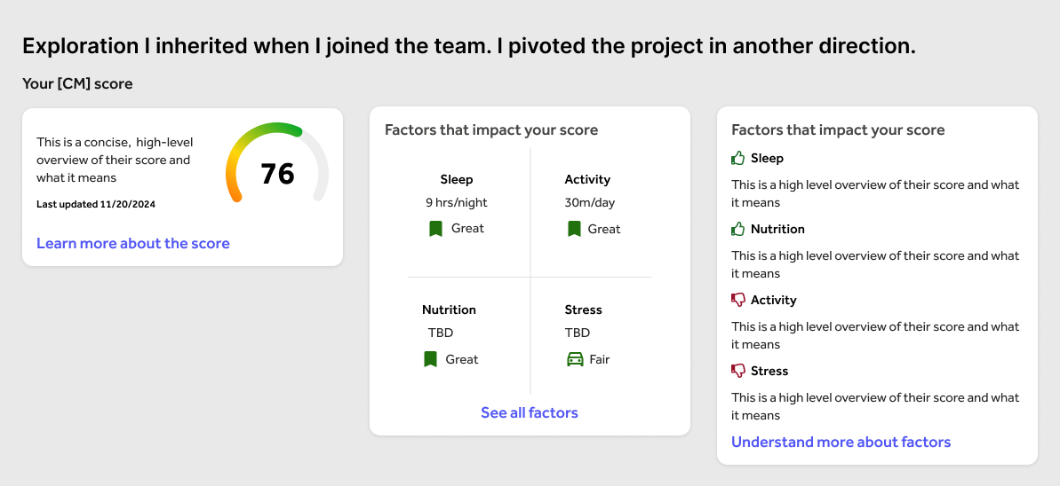 original score exploration